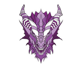 Fototapeta premium purple dragon mascot