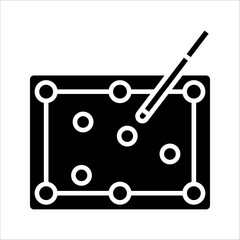 billiard table icon. Game symbol. Flat Vector illustration on white background. EPS 10