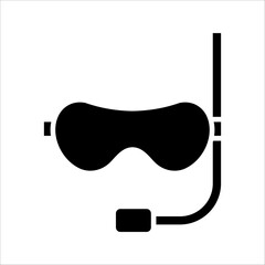 Diving mask icon. Underwater equipment. Summer beach element. vector illustration on white background