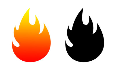 hot fire vector illustration logo