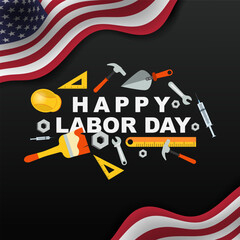 Labor Day Background Design. Banner, Poster, Greeting Card. Vector Illustration