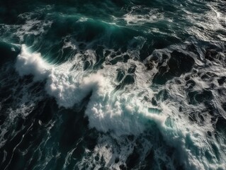 Fototapeta na wymiar waves crashing on rocks,Overlooking the coast, overlooking the waves, overlooking the reefs in the sea