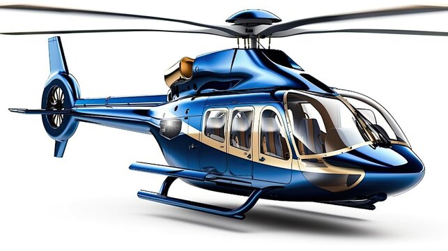 Helicopter photo realistic illustration - Generative AI.