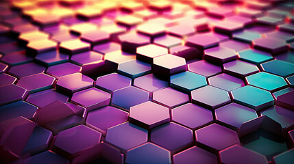Colourful Hexagon abstract background