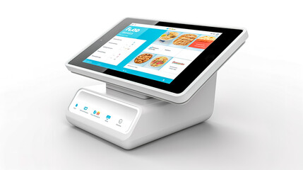 touch cash register and terminal for booking, registration and payments in restaurants, hotels and shops, made with Generative AI