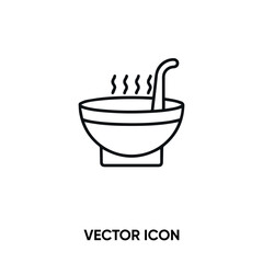 Soup climb vector icon . Modern, simple flat vector illustration for website or mobile app. Bowl symbol, logo illustration. Pixel perfect vector graphics