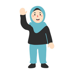 kids high five concept illustration