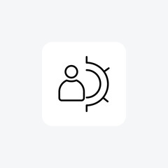 Target Workers Hr, Human Resource Vector Line Icon