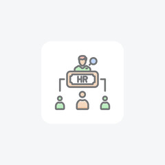 Human Resource Manager Hr, Human Resource Vector Flat Icon
