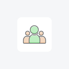 User Group Hr, Human Resource Vector Flat Icon