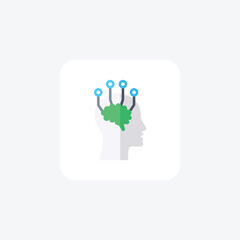 Obraz premium Brain, Treatment, Neurology Vector Flat Icon