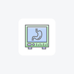 Digestive System, Medical Imaging, Gastroenterology Vector Awesome Fill Icon