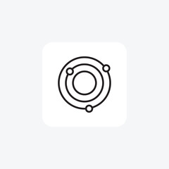 Circles, Dots, Movement Vector Line Icon