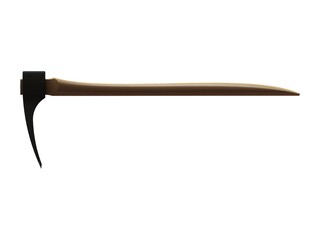 Wooden Handle Adze 3D Rendering
