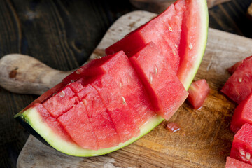 slices of sweet red watermelon