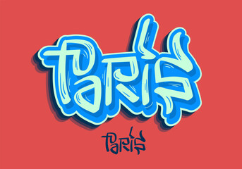 Paris France Graffiti Tagging Style Hand Lettering