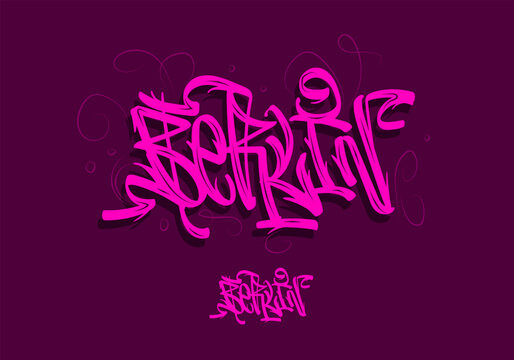 Berlin Germany Graffiti Tagging Style Hand Lettering