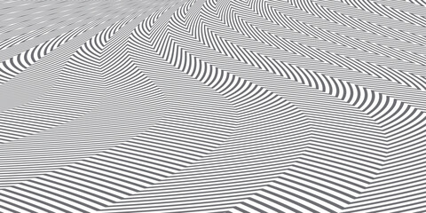 Abstract  white and gray color, modern design stripes background with zigzag pattern. Vector illustration.