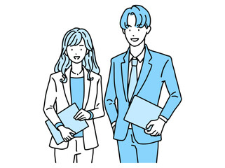 ビジネスパーソン（男性と女性）