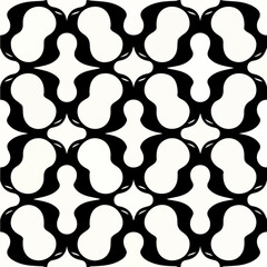 Delightful black and white pattern composed of interconnected circles. With its repeating and seamless nature, this aizome inspired fabric pattern adds a touch of sophistication.