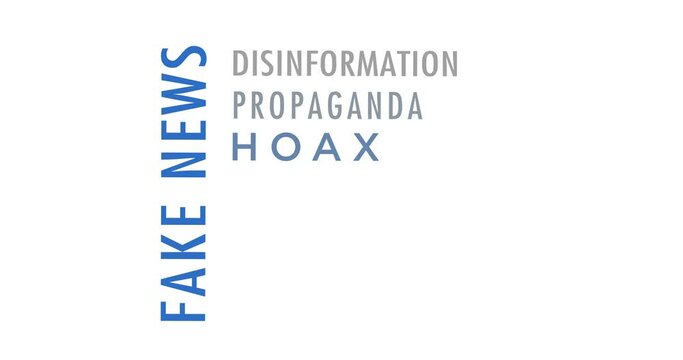Fake news kinetic text abstract concept loop animated. Disinformation propaganda hoax and false word typography seamless looping 3d animation.