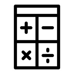 Obraz premium calculator line icon