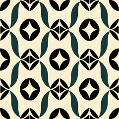 Black and white art deco pattern on a white background. This intricate design evokes a sense of elegance and sophistication.