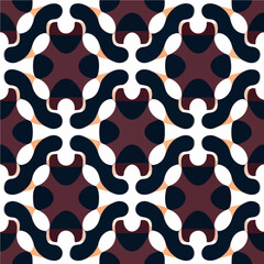 Bold and captivating black and red pattern with white circles, seamlessly repeating to create a stunning fabric design or patterned tilework.