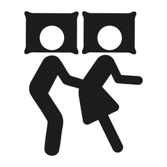 Couple in bed icon