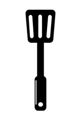 simple vector spatula, silhouette isolated on white