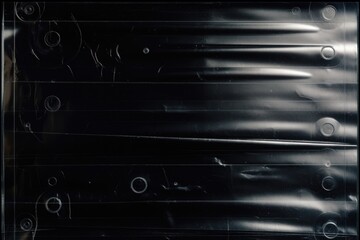 Plastic flat film texture, black background. AI generated