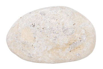 Fototapeta na wymiar Top view of single gray pebble