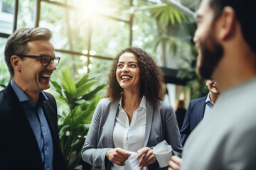 A candid snapshot of colleagues sharing a light moment during a team-building activity, colleagues, portrait, business Generative AI