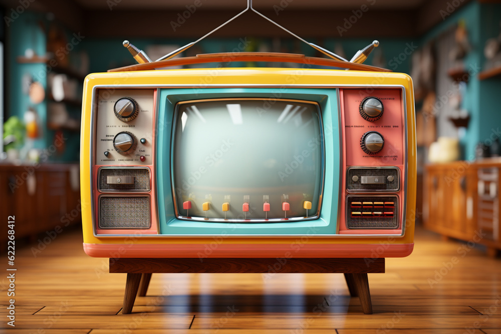 Aufkleber minimalism retro style concept. 80s. generative ai technology.