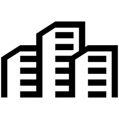 Building icon. Abstract real estate symbol.