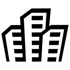 Building icon. Abstract real estate symbol.