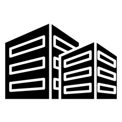 Building icon. Abstract real estate symbol.