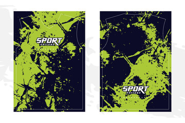 Green abstract grunge background pattern for sport jersey design
