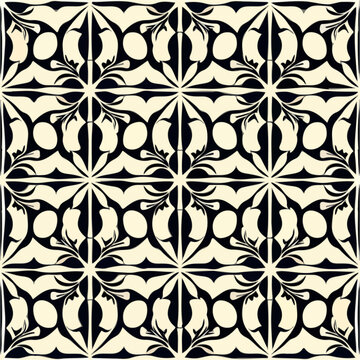 Classic black and white damask pattern on a white background. This ornate design, reminiscent of Versace and paisley motifs, exudes timeless elegance.