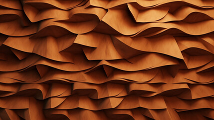 Wall with abstract wood  volumetric pattern background. Wallpaper, backdrop. Generative AI