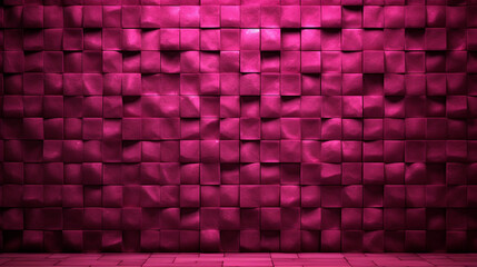 Dark pink brick wall. Empty room with copy space. Abstract background. Generative AI