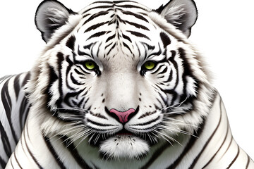 white tiger head, Generative Ai