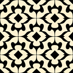 Captivating black and white pattern on a black background, reminiscent of patterned tilework. The design draws inspiration from damask patterns and creates a mesmerizing fractal muqarnas effect.