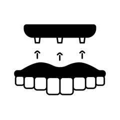 Portable denture Vector Icon

