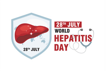 World Hepatitis Day vector illustration. Hepatitis disease illustration banner