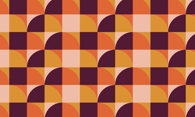Abstract background design in Bauhaus style. Vector ilustration pattern with colorful retro colors.
