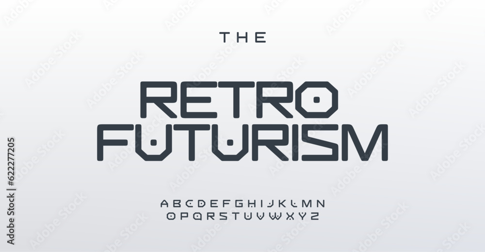 Poster sleek minimalistic font inspired by sci-fi aesthetics. perfect for modern logos and contemporary des