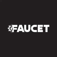 Faucet plumbing vector illustration logo design