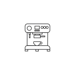 coffee machine icon on blank background