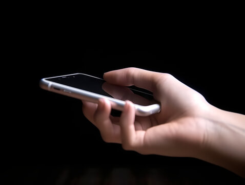 hand holding phone